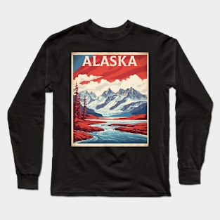 Alaska United States of America Tourism Vintage Poster Long Sleeve T-Shirt